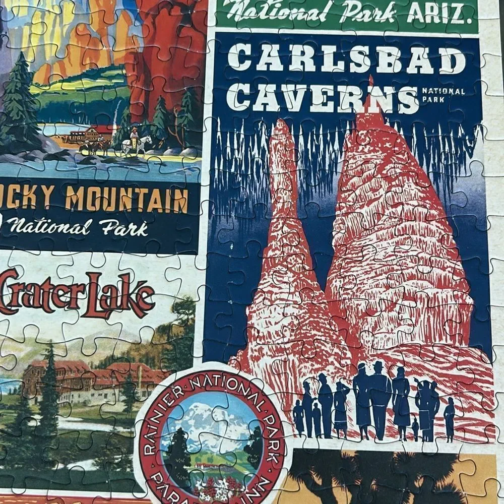 VintageLook National Parks 🏞️🌲Puzzle 🧩 1000 pieces! Gorgeous hues! Good times!
